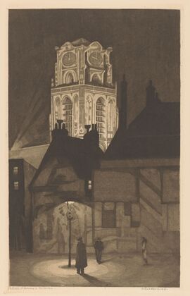 Verlichte Sint-Laurenskerk te Rotterdam (1911 - 1931) — size preview