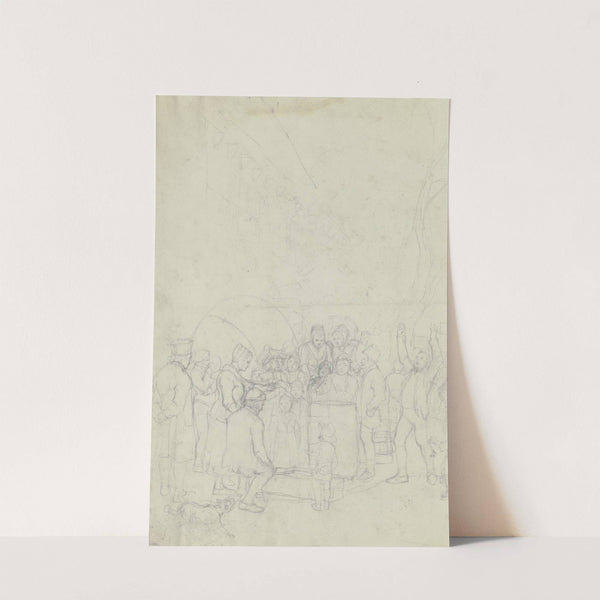 Verlosung eines Hammels in der Umgebung von Frankfurt by Anton Radl