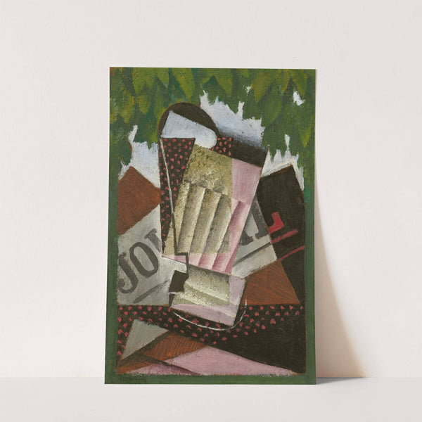 Verre, journal et feuillage (1915) by Juan Gris