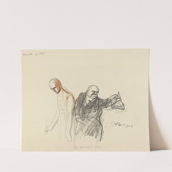 Versailles juillet. La Germania signe… (probably 1919) by Jean-Louis Forain