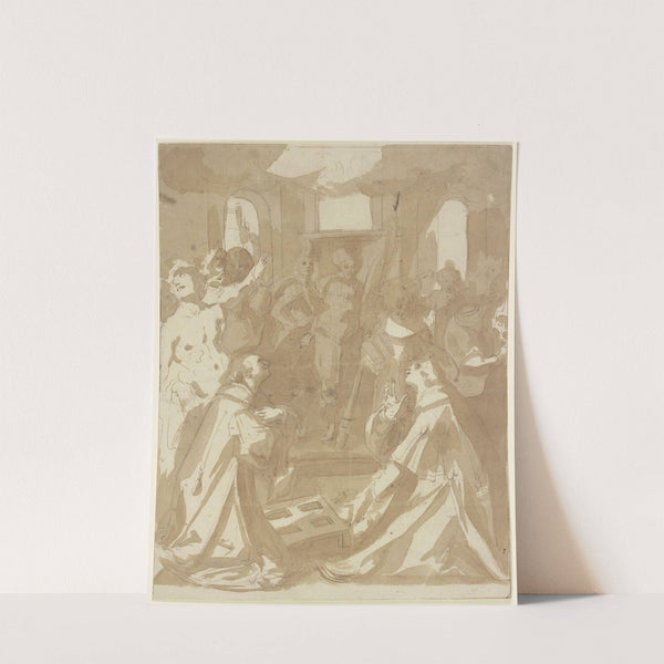 Versammlung der Heiligen Laurentius, Stephanus, Dionysos, Petrus Martyr und Georg by Jacques Bellange