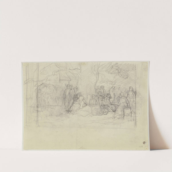 Versammlung unter einem alten Baum by Jakob Becker