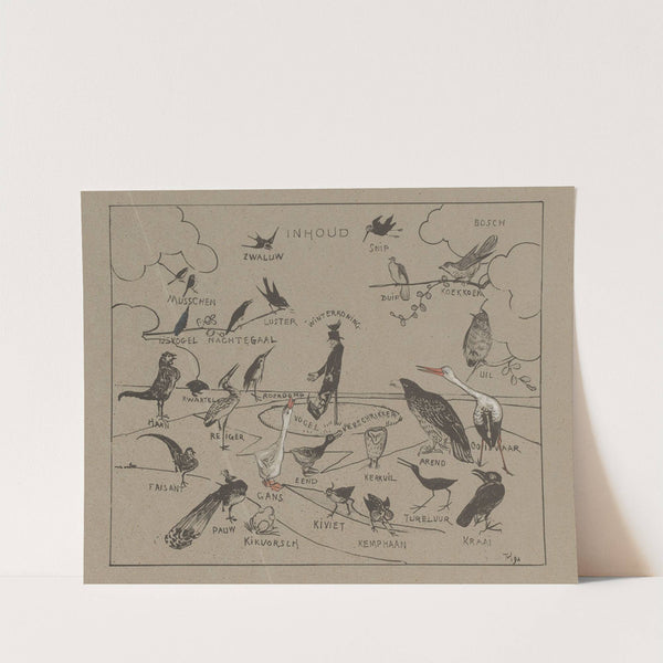 Verschillende vogelsoorten. by Theo van Hoytema