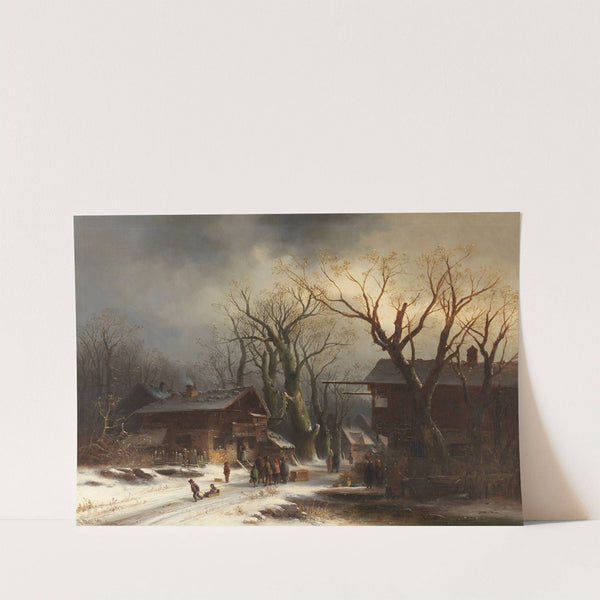 Verschneites Dorf (Ca. 1860-70) by Anton Doll