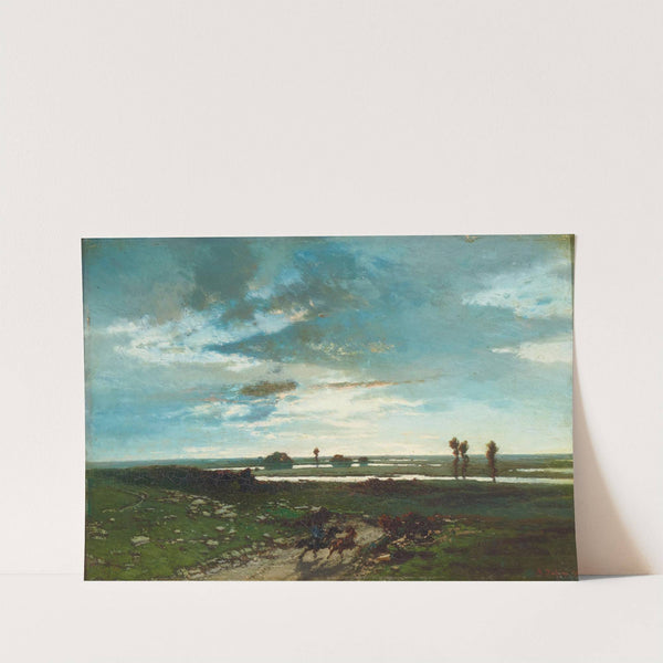 Verso sera (Wild Horses by a River) (1854) by Alberto Pasini