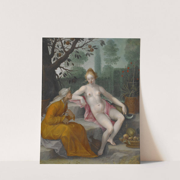 Vertumnus and Pomona by After Abraham Bloemaert