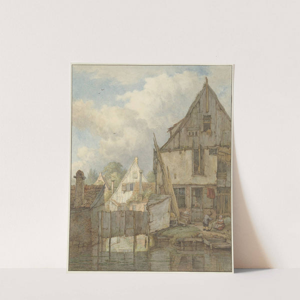 Vervallen huizen aan het water by Jan Hulswit
