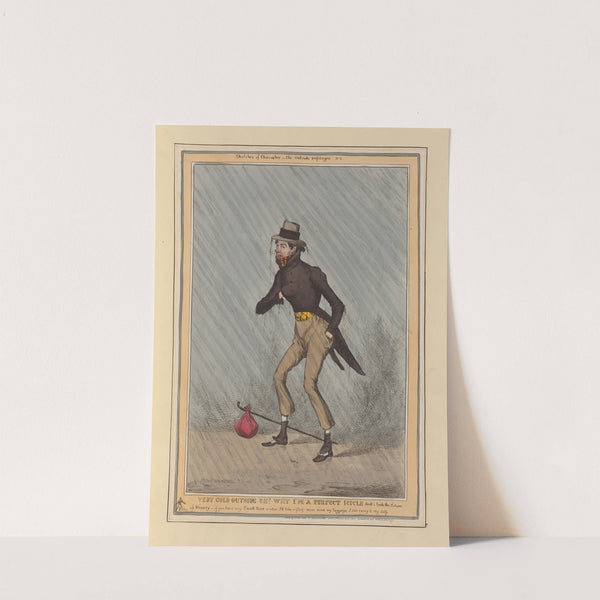 Very cold outside; Why i’m a perfect icicle (1827-1829) by William Heath