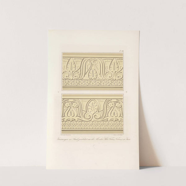 Verzierungen in Stuck gearbeitet aus der Moschee Ibbn Tolun (Toloun) zu Kairo (1842) by Friedrich Maximilian Hessemer