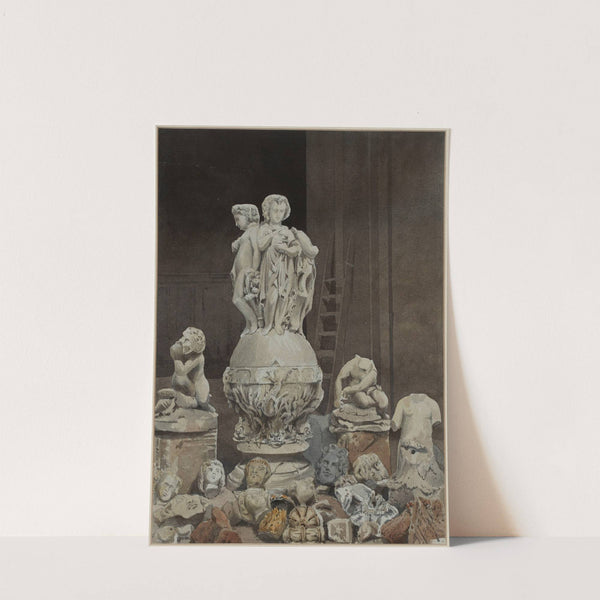 Vestiges d’éléments sculptés décorant l’Hôtel de Ville en 1871 (1871) by Richard Phené Spiers