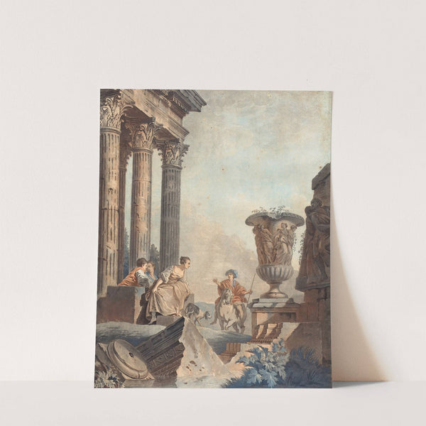 Vestiges d'un temple de la Grece by Jean François Janinet