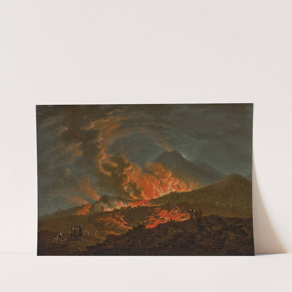 Vesuvius erupting at night by Pietro Fabris