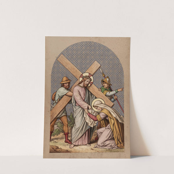 VI Une femme pieuse essuie la face de Jésus (1876) by Joseph Hussenot