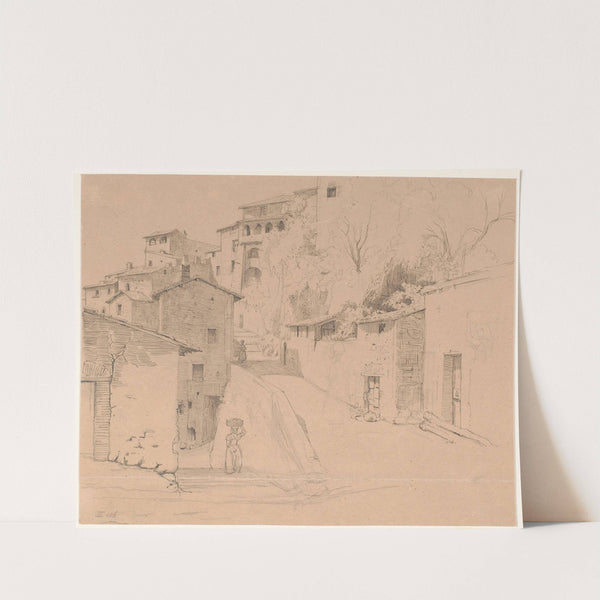 Via Piave med La Porta Su i Olevano Romano by Wilhelm Marstrand