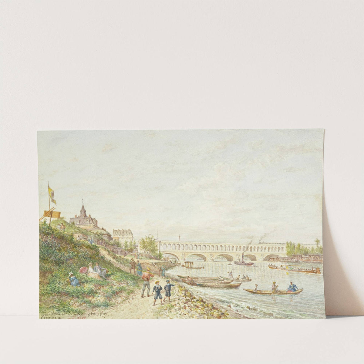 Viaduc du Point du jour, pris hors la porte de Billancourt by Jean-Baptiste-François Arnaud-Durbec