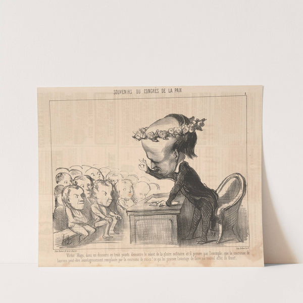 Victor Hugo, in a speech in three points . . . Front end (1849) by Honoré Daumier