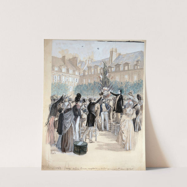 Victor Hugo plantant l’arbre de la liberté place Royale en 1848 (1892-1893) by Hermann Vogel