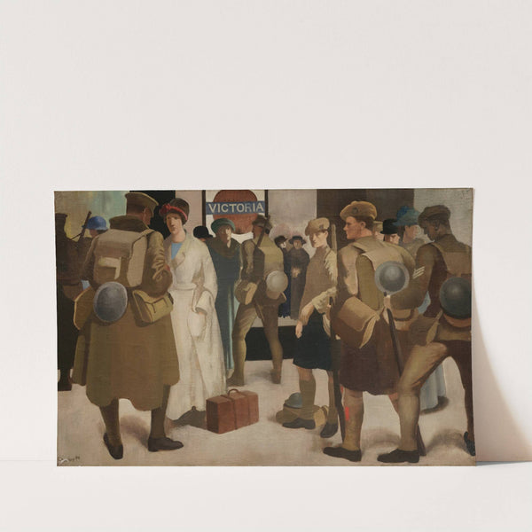 Victoria Station, District Railway (1918) by Bernard Meninsky