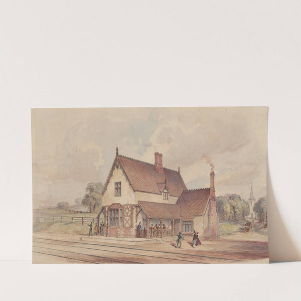 Victorian Rural Train Station and Railroad Crossing by John Connell Ogle