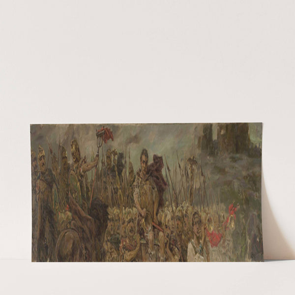 Victorious procession after the battle by Wilhelm Kotarbiński