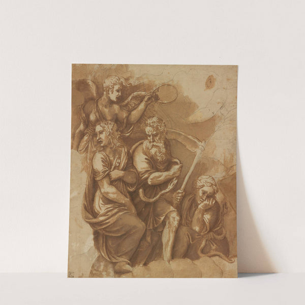 Victory, Janus, Chronos and Gaea by Giulio Romano