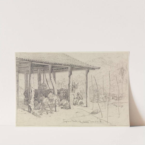 Viehhändler auf der Ranch (1861) by Ferdinand Keller