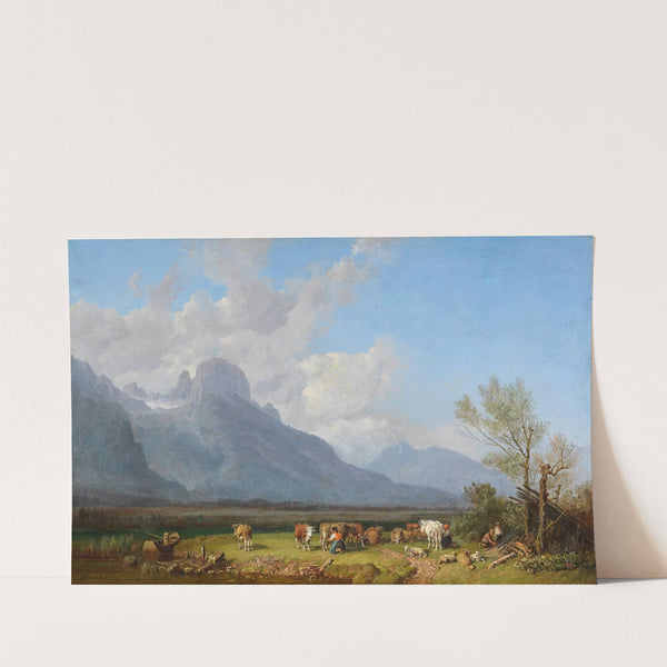 Viehhirten am Seeufer by Heinrich Bürkel