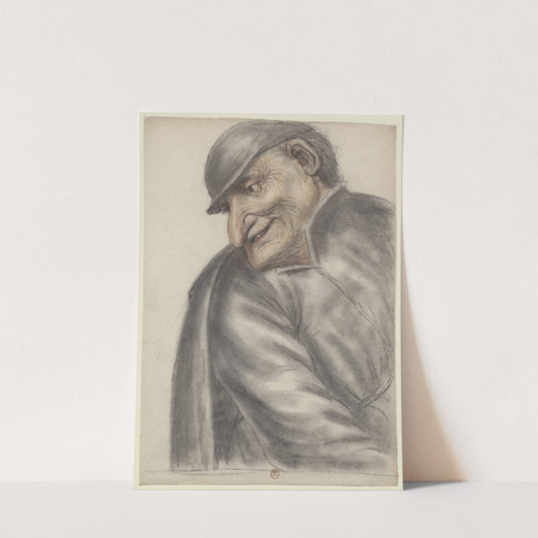 Vieil homme se retournant, portant un bonnet à visière sur la tête by Nicolas Lagneau