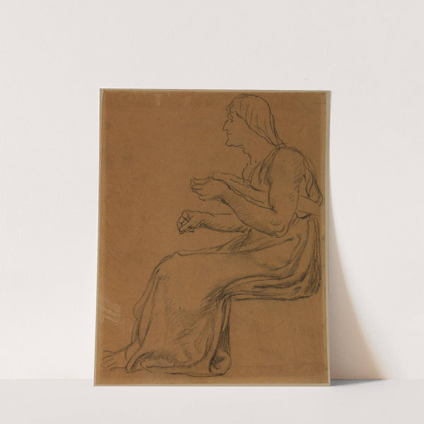 Vieille femme assise, de profil à gauche by Pierre Puvis de Chavannes