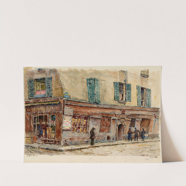 Vieille maison du XIVè siècle, 24 rue Sainte Foy à l’angle de la rue Saint Denis (1916) by Georges-Henri Manesse