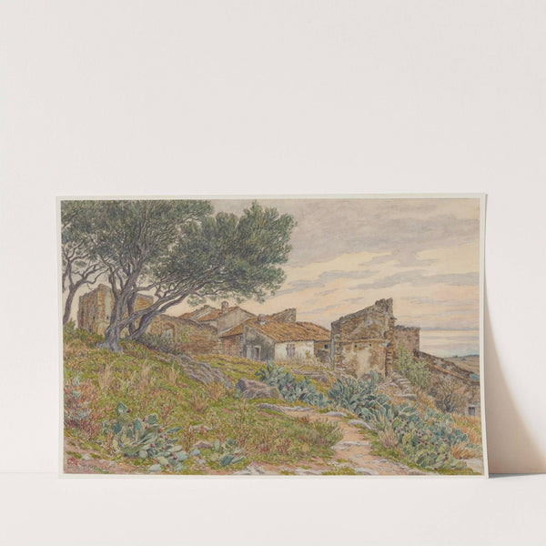 Vieilles maisons à Bormes (1925) by Henri Rivière