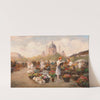 Vienna, Flower Market before the Church of St. Charles by Emil Barbarini