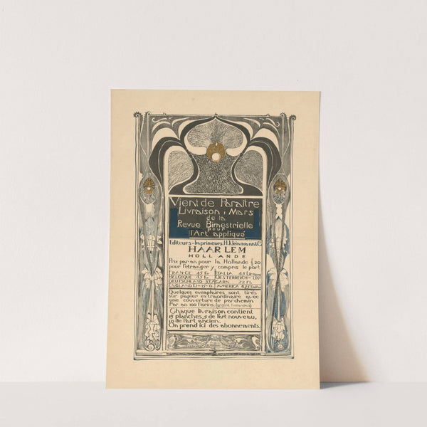 Vient de Paraitre. Livraison Mars de la Revue bimestrielle pour l’Art appliqué (1896 - 1913) by Carel Adolph Lion Cachet