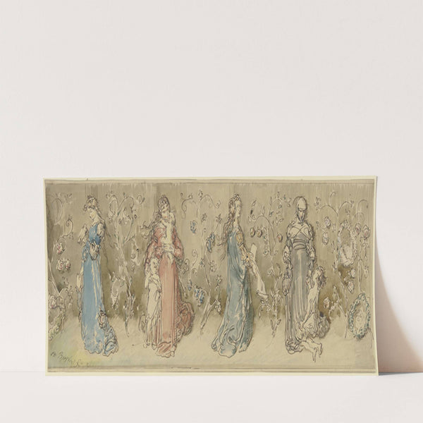 Vier allegorische Frauendarstellungen (1875) by Wilhelm Busch