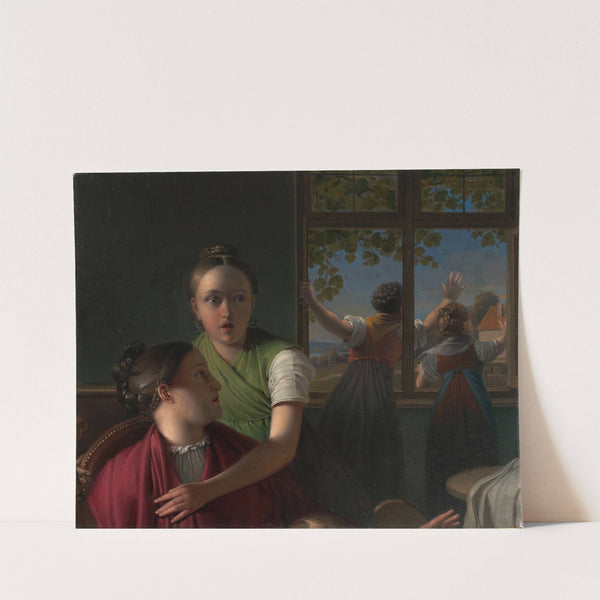 Vier Mädchen in einem Zimmer by Johann Peter Krafft