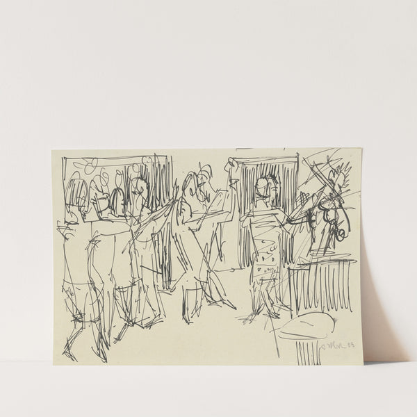 Vier tanzende Paare und Geiger (1923) by Ernst Ludwig Kirchner