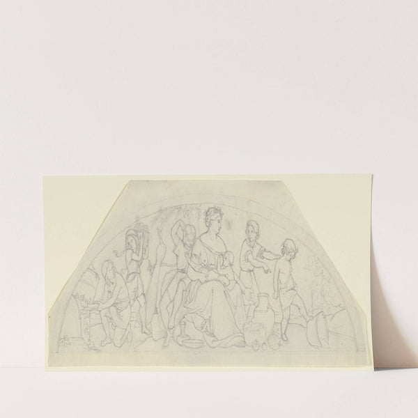 Vierter Entwurf zu den ‘Sieben fetten Jahren’ für die Casa Bartholdy in Rom (1816) by Philipp Veit