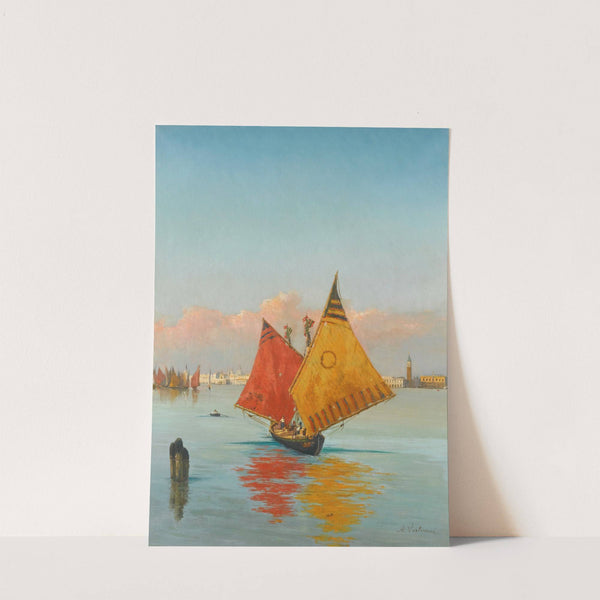 View across the lagoon, venice by Achille Vertunni