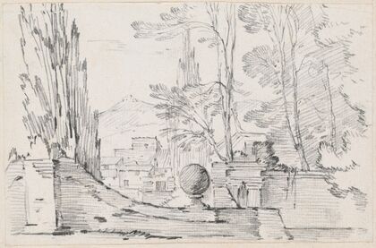 View across the Wall of an Italian Garden
