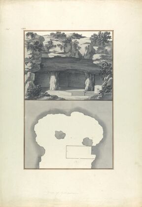 View and Plan of the Grotto of Gethsemene