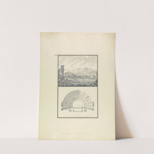 View and Plan of the Theater of Hierapolis (now Pamukkale) by Giovanni Battista Borra