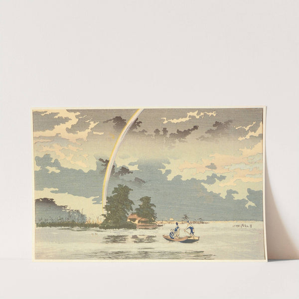 View at dusk, Hashiba, Tokyo by Kobayashi Kiyochika