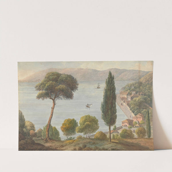 View From a Hillside Over Looking a Seaside Village in Turkey by Willey Reveley