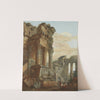 View from ancient Rome with figures by Charles Louis Clérisseau
