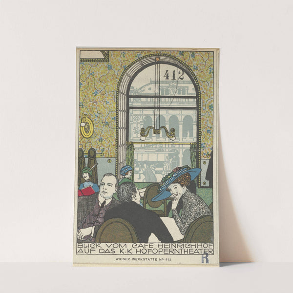 View from Café Heinrichhof of the Imperial and Royal Court Opera Theater (Blick vom Cafe Heinrichhof auf das K.K. Hofoperntheater) (1911) by Gustav Kalhammer