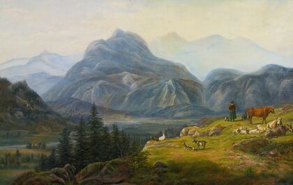 View From Giesbach At The Lake Of Brinzer With Interlaken And The Jura Mountains