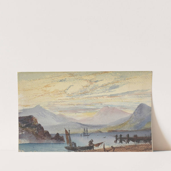 View from Maori Kaik, looking up Otago Harbour by William Mathew Hodgkins