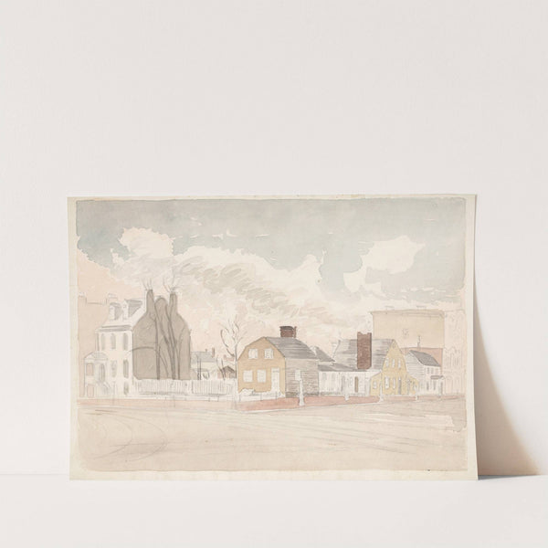 View from N.E. corner, 17th & H sts, Spring of 1875. Washington, D.C. by James Madison Alden