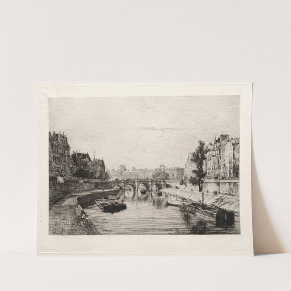 View from Pont St. Michel (1865) by Maxime Lalanne