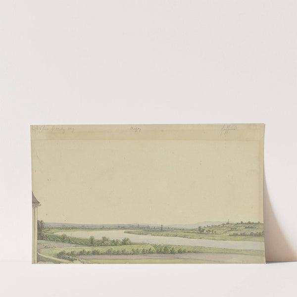 View from Rüsselsheim across the Main to Mainz and Hochheim, May 17 (1829) by Carl Morgenstern